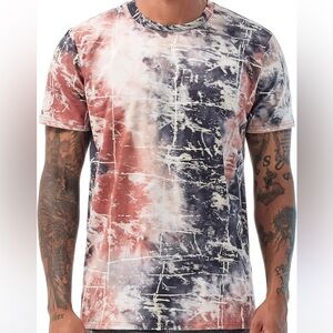 YININF Men’s Hip Hop Tie-Dye Hipster‎ T Shirt Size Large